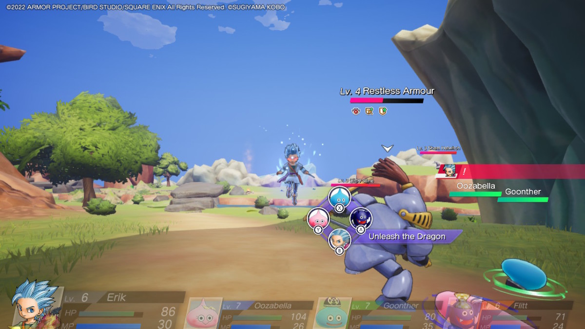 Action-based combat replaces the usual turn-based we've seen throughout the Dragon Quest series. 